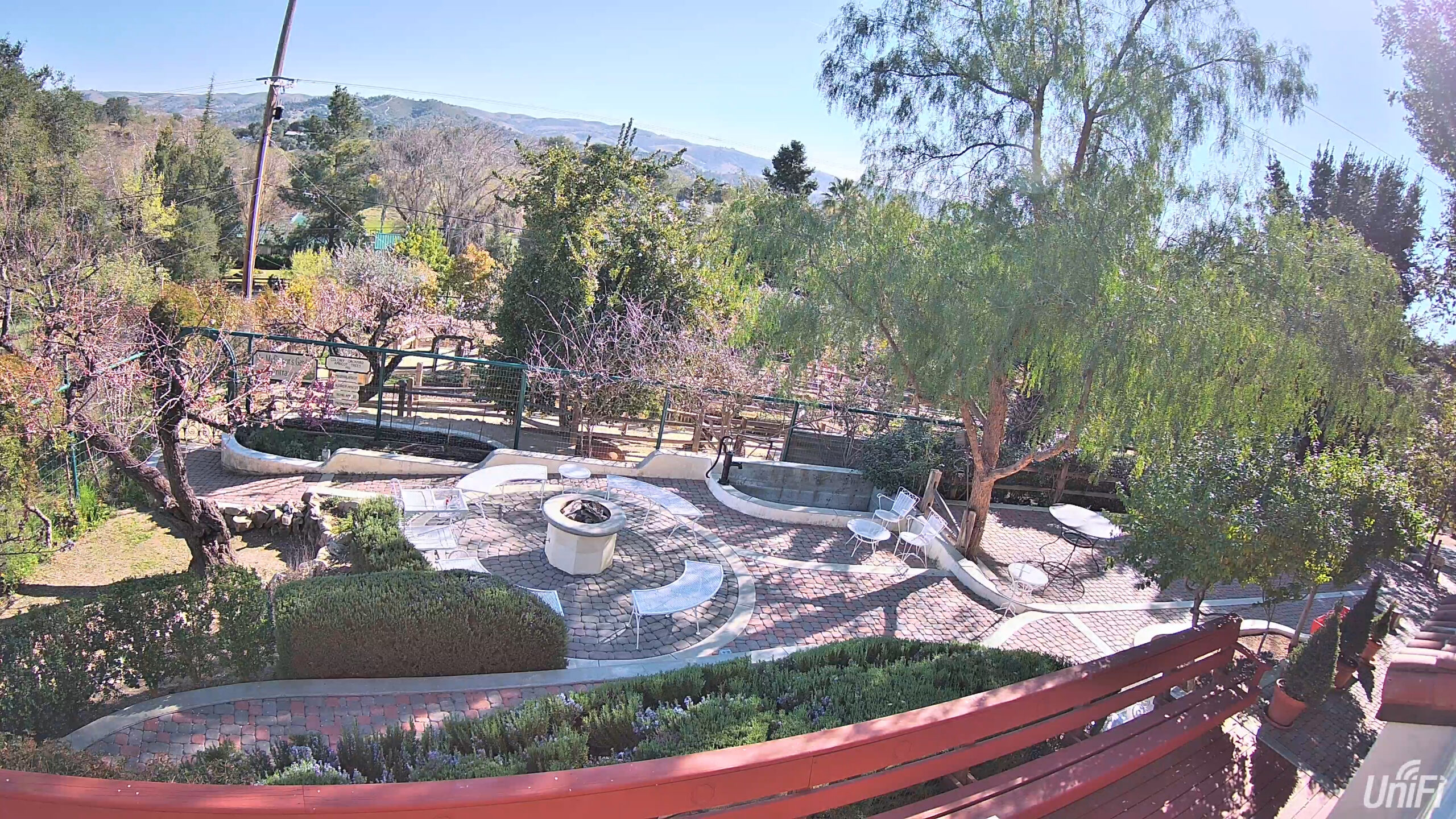 Carriage House Terrace Fire Pit at Portola Inn.